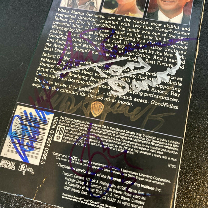 Joe Pesci Cast Signed Autographed Original Goodfellas VHS Movie With JSA COA
