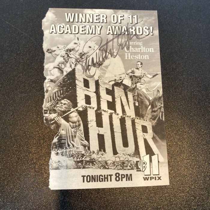 Lot Of 4 Charlton Heston Signed Autographed Photos