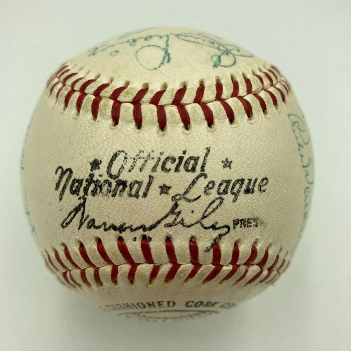 Beautiful 1957 Brooklyn Dodgers Final Season Team Signed Baseball JSA COA