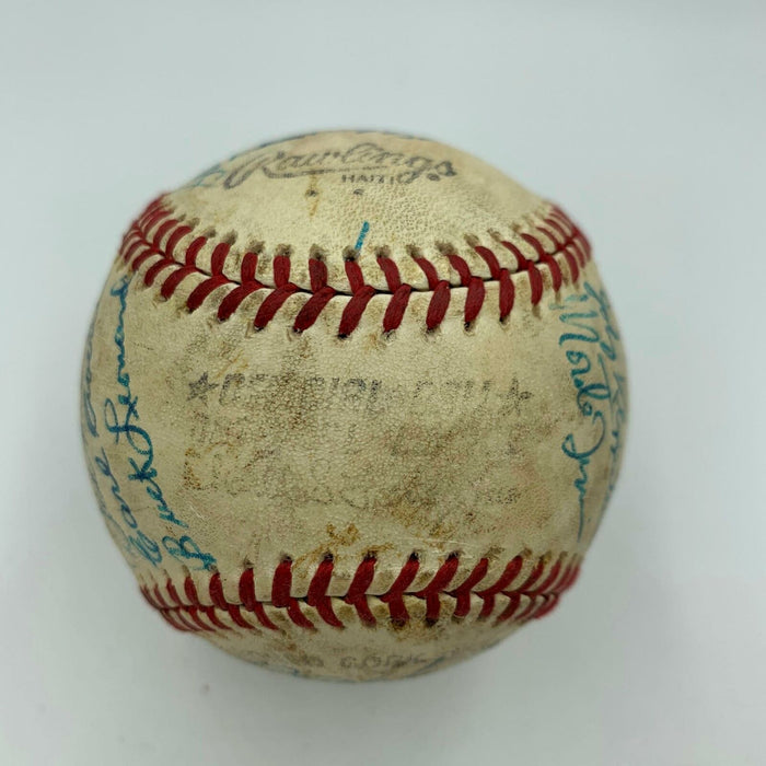 1970's Chicago Cubs Old Timers Day Multi Signed HOF Baseball With PSA DNA COA