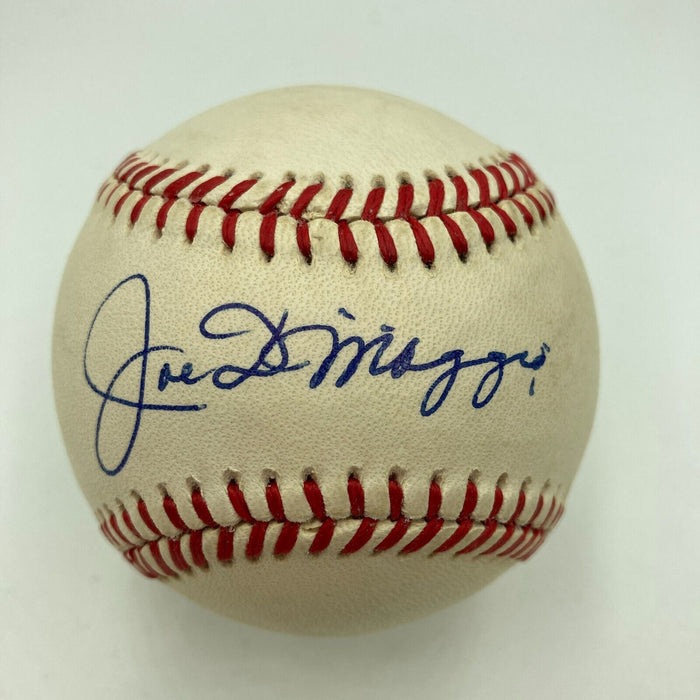 Joe Dimaggio Signed Official American League Baseball JSA Sticker Bold Auto