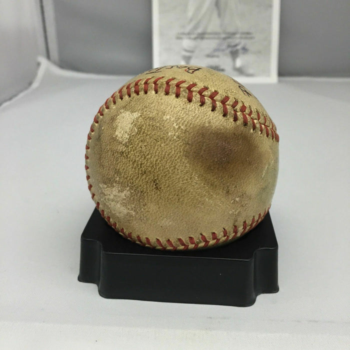 Incredible Johnny Pesky Game Winning Hit Game Used Baseball From June 18, 1947