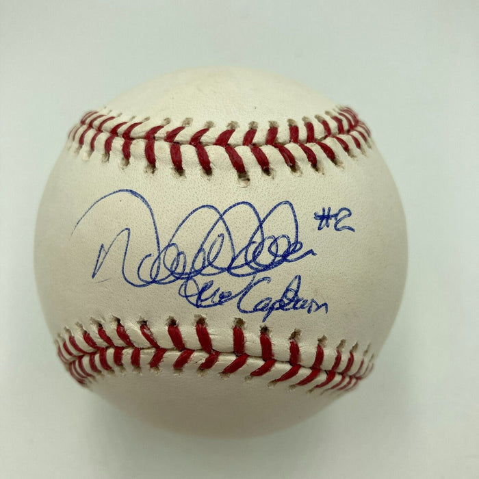 Derek Jeter "#2 The Captain" Signed Inscribed Major League Baseball Steiner COA