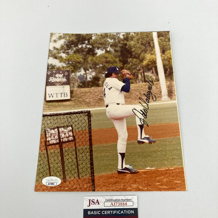 Fernando Valenzuela Signed Autographed 1980's 8x10 Photo JSA COA