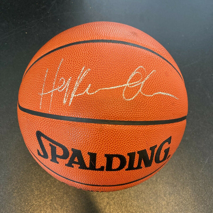 Hakeem Olajuwon Signed Spalding Official NBA Game Basketball With JSA COA