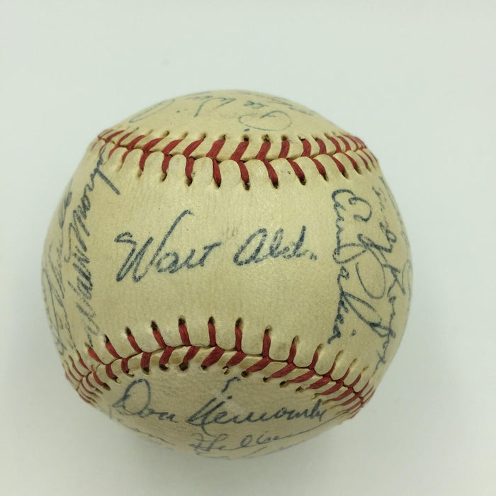 Beautiful 1955 Brooklyn Dodgers Team Signed Baseball Jackie Robinson JSA COA