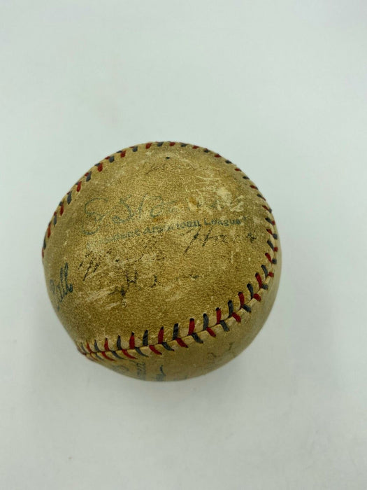 1929 Philadelphia Athletics A's World Series Champs Team Signed Baseball JSA COA