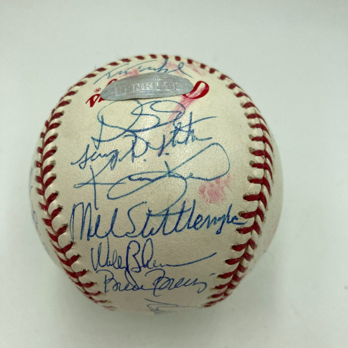 1986 New York Mets World Series Champs Team Signed W.S. Baseball PSA DNA COA