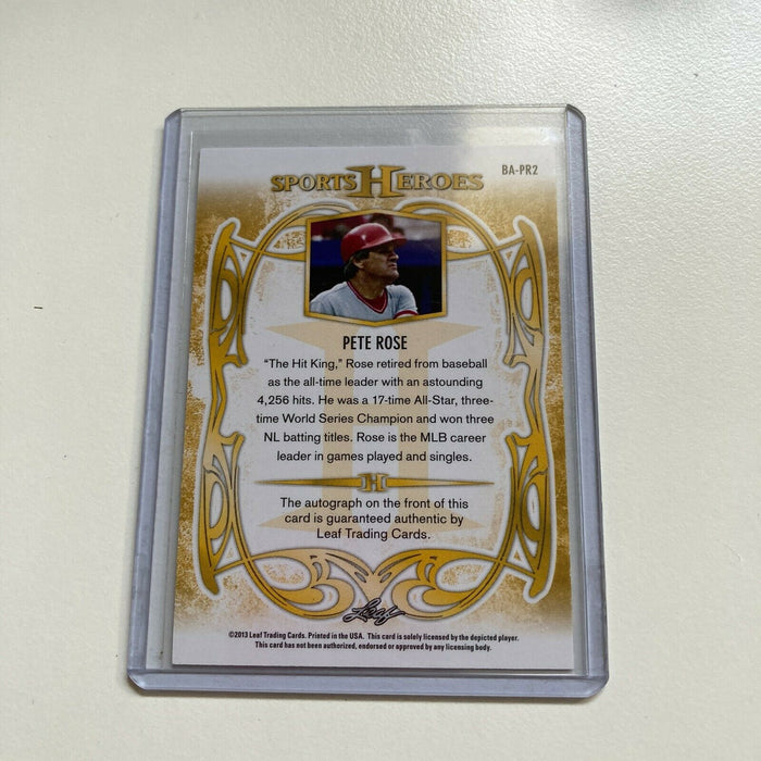 2013 Leaf Sports Heroes Pete Rose #3/10 Auto Signed Autographed Baseball Card