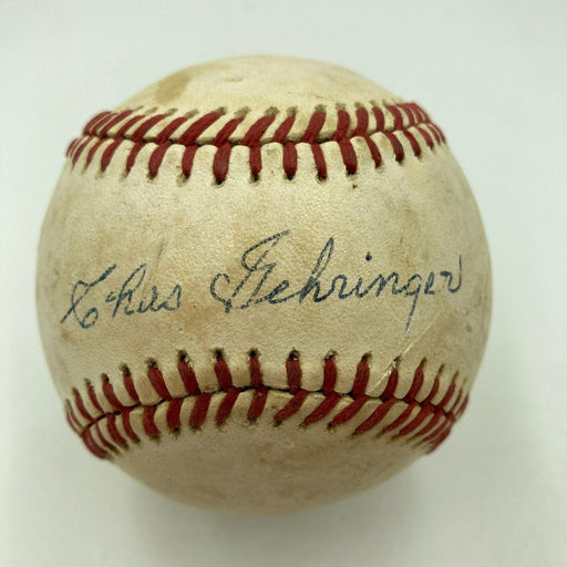 Charlie Gehringer Signed Official American League Baseball JSA COA