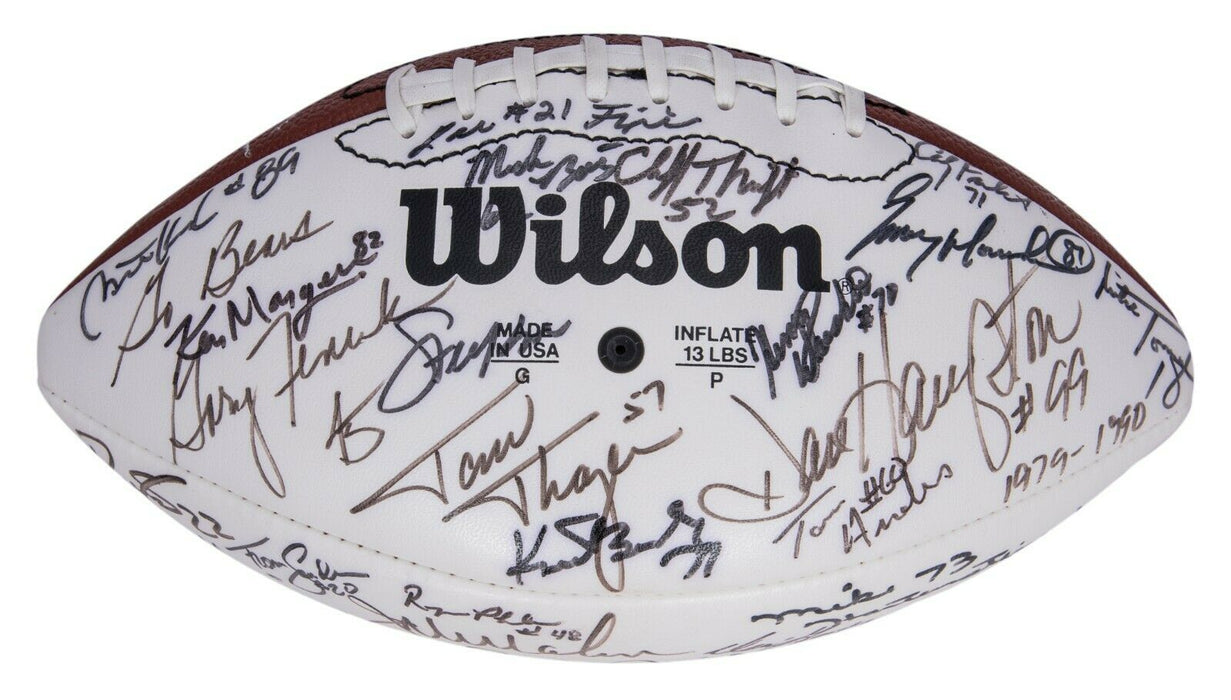 1985 Chicago Bears Super Bowl Champs Team Signed Football Walter Payton Beckett