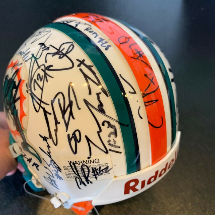 2000 Miami Dolphins Team Signed Riddell Mini Helmet