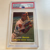 1957 Topps Hank Aaron "1957 MVP" Signed Porcelain Baseball Card PSA DNA