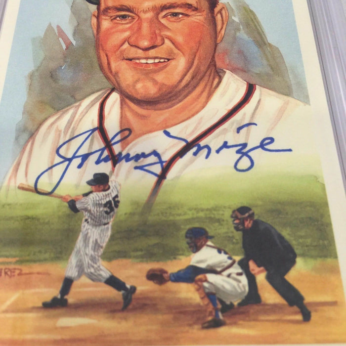 Johnny Mize Signed Autographed Perez Steele Celebration Baseball Card PSA DNA
