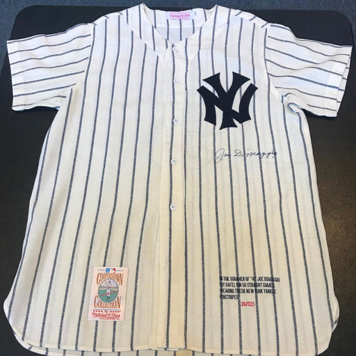 Beautiful Joe Dimaggio Signed 1941 New York Yankees Game Model Jersey PSA DNA