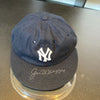 Joe Dimaggio Signed New York Yankees Vintage Game Model Baseball Hat JSA COA
