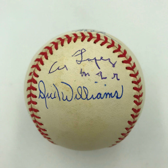 Earl Weaver Al Lopez Dick Williams Legendary HOF Managers Signed Baseball PSA