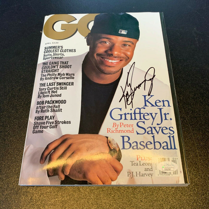 Beautiful Ken Griffey Jr. Signed Autographed April 1996 GQ Magazine JSA COA