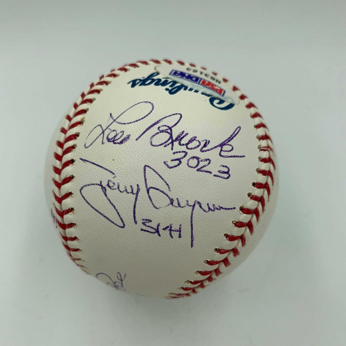Willie Mays Hank Aaron 3,000 Hit Club Signed Baseball With Inscriptions PSA DNA
