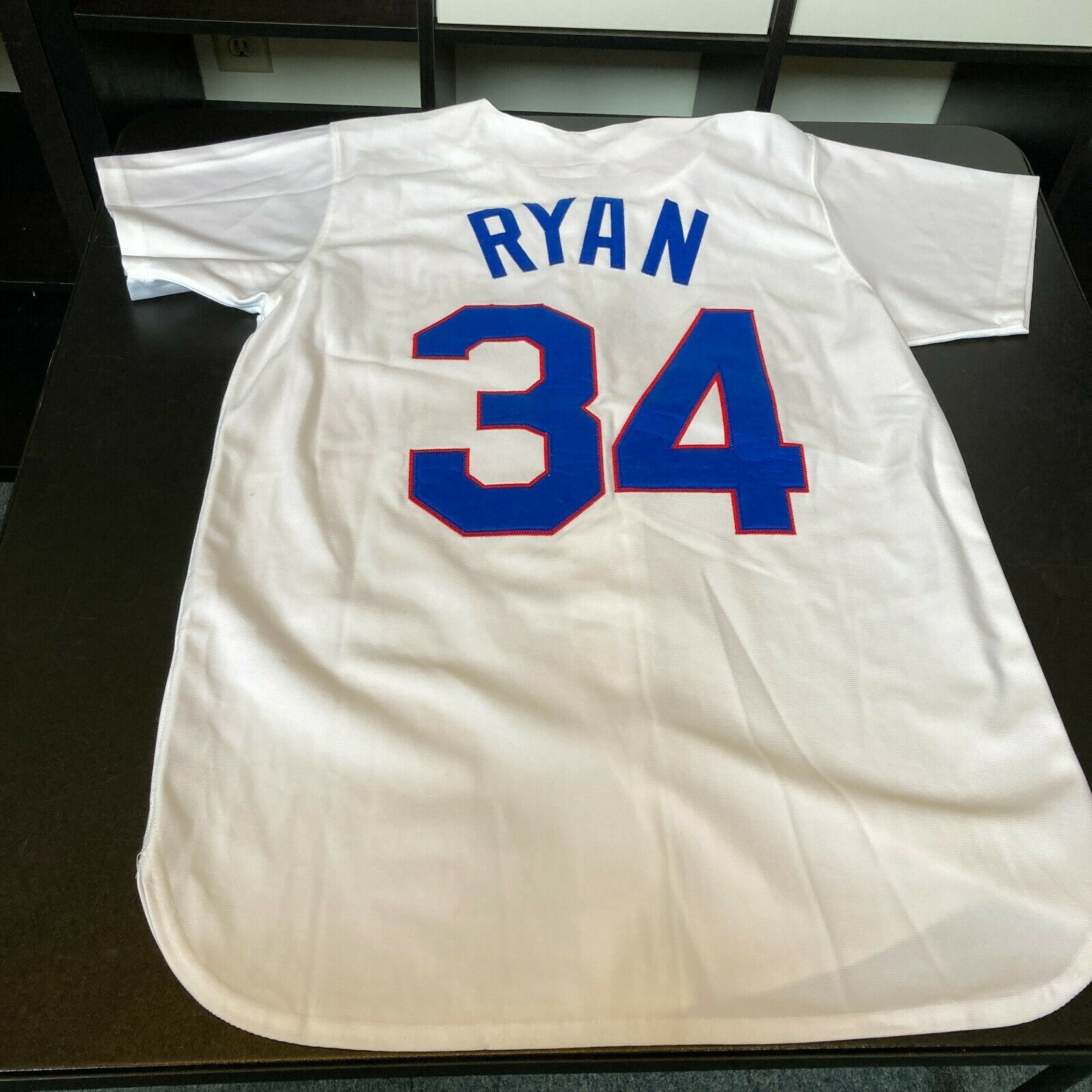 Nolan Ryan Signed 1993 Texas Rangers Mitchell & Ness Jersey JSA