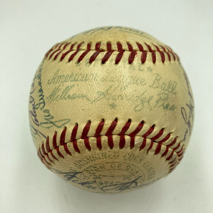 Mickey Mantle 1958 All Star Game Team Signed American League Baseball JSA COA