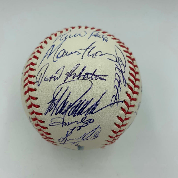 2010 Yankees Team Signed Baseball Derek Jeter & Mariano Rivera Steiner Hologram