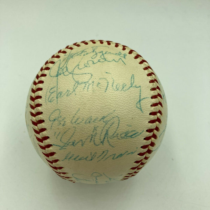 Moe Berg Goose Goslin Sam Rice Washington Senators Legends Signed Baseball PSA