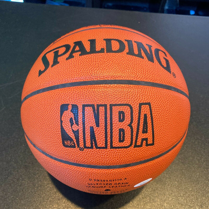 Wilt Chamberlain Kareem Abdul Jabbar Dr. J Magic Johnson Signed Basketball JSA