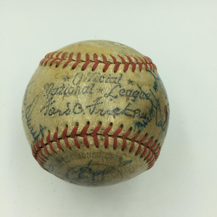 Rare Cedric Durst Team Signed National League Baseball 1927 Yankees With JSA COA
