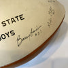 Barry Sanders Pre Rookie 1988 Oklahoma State Cowboys Team Signed Football JSA