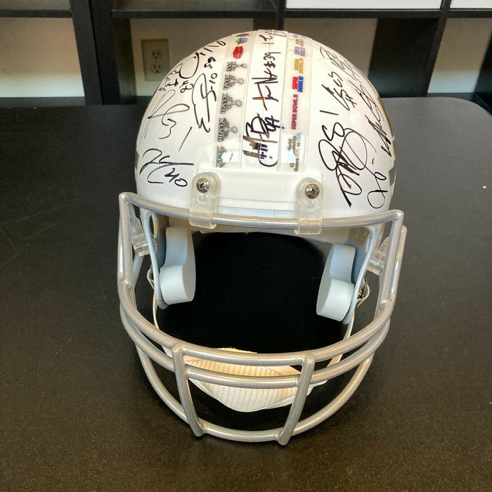 denver broncos mini football helmet super bowl 2015 Denver Broncos Super Bowl 50 Champs Team Signed Authentic Helmet — Showpieces Sports