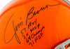 Jim Brown Signed Heavily Inscribed STATS Cleveland Browns Authentic Helmet JSA