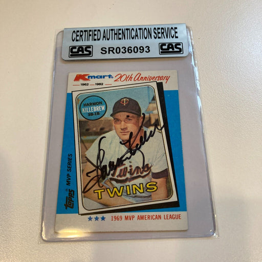 1982 Topps Harmon Killebrew Signed Baseball Card CAS Certified Auto