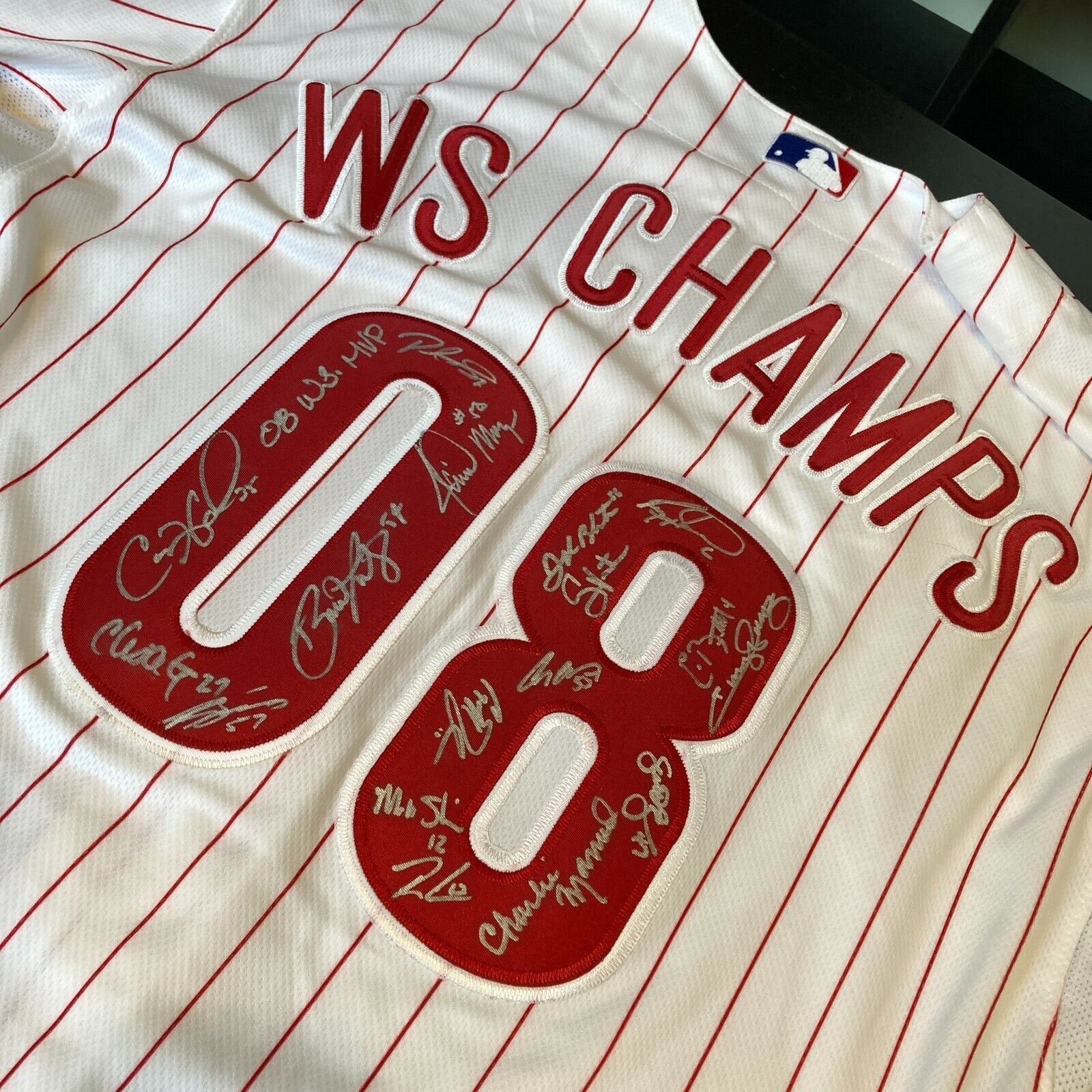 2008 Philadelphia Phillies World Series Champs Team Signed Jersey