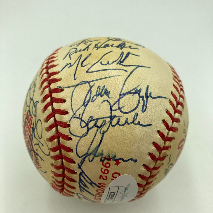 1992 Toronto Blue Jays World Series Champs Team Signed W.S. Baseball JSA COA