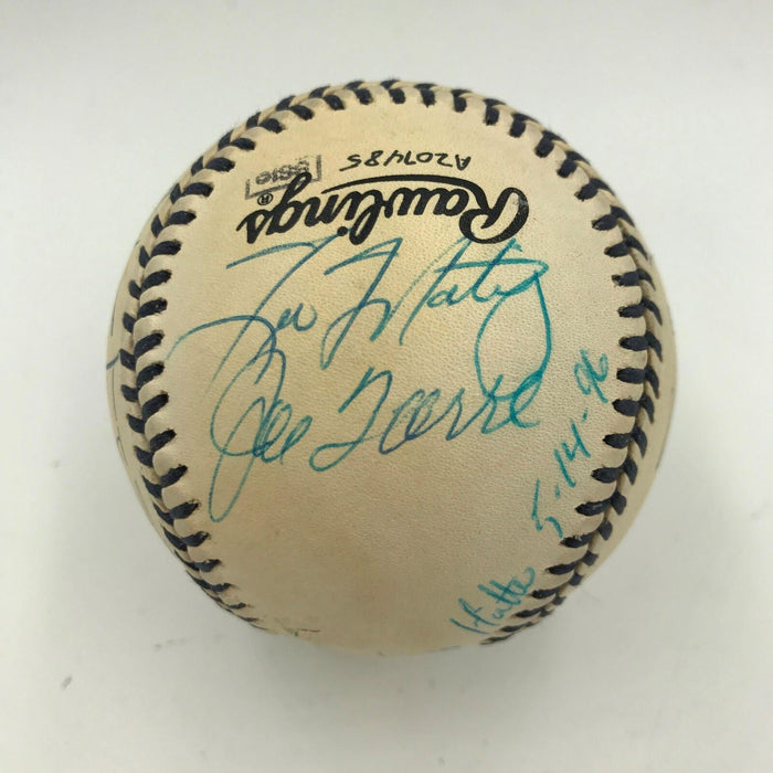 1996 Yankees WS Champs Team Signed Mickey Mantle Day Baseball Mariano Rivera JSA
