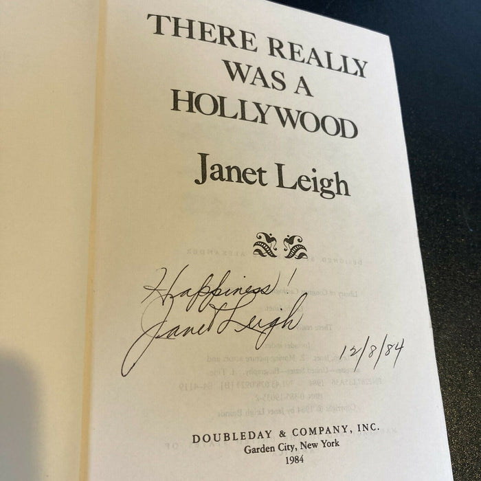 Janet Leigh Signed Autographed Book
