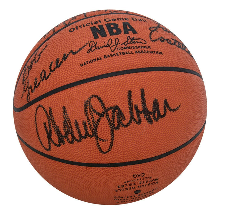 1970-71 Milwaukee Bucks NBA Champions Team Signed Official Basketball JSA COA