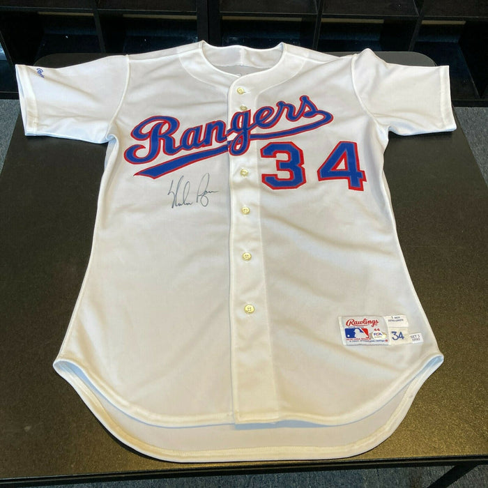 Nolan Ryan Signed Authentic 1990 Texas Rangers Game Model Jersey PSA DNA COA