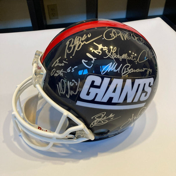 1986 New York Giants Super Bowl Champs Team Signed Full Size Helmet Be —  Showpieces Sports