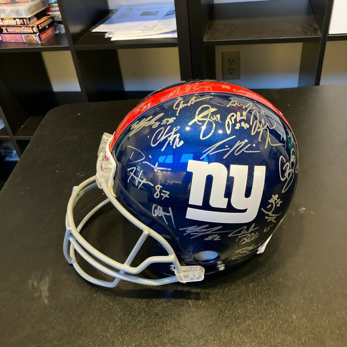 2011 New York Giants Super Bowl Champs Team Signed Full Size Helmet Steiner Holo