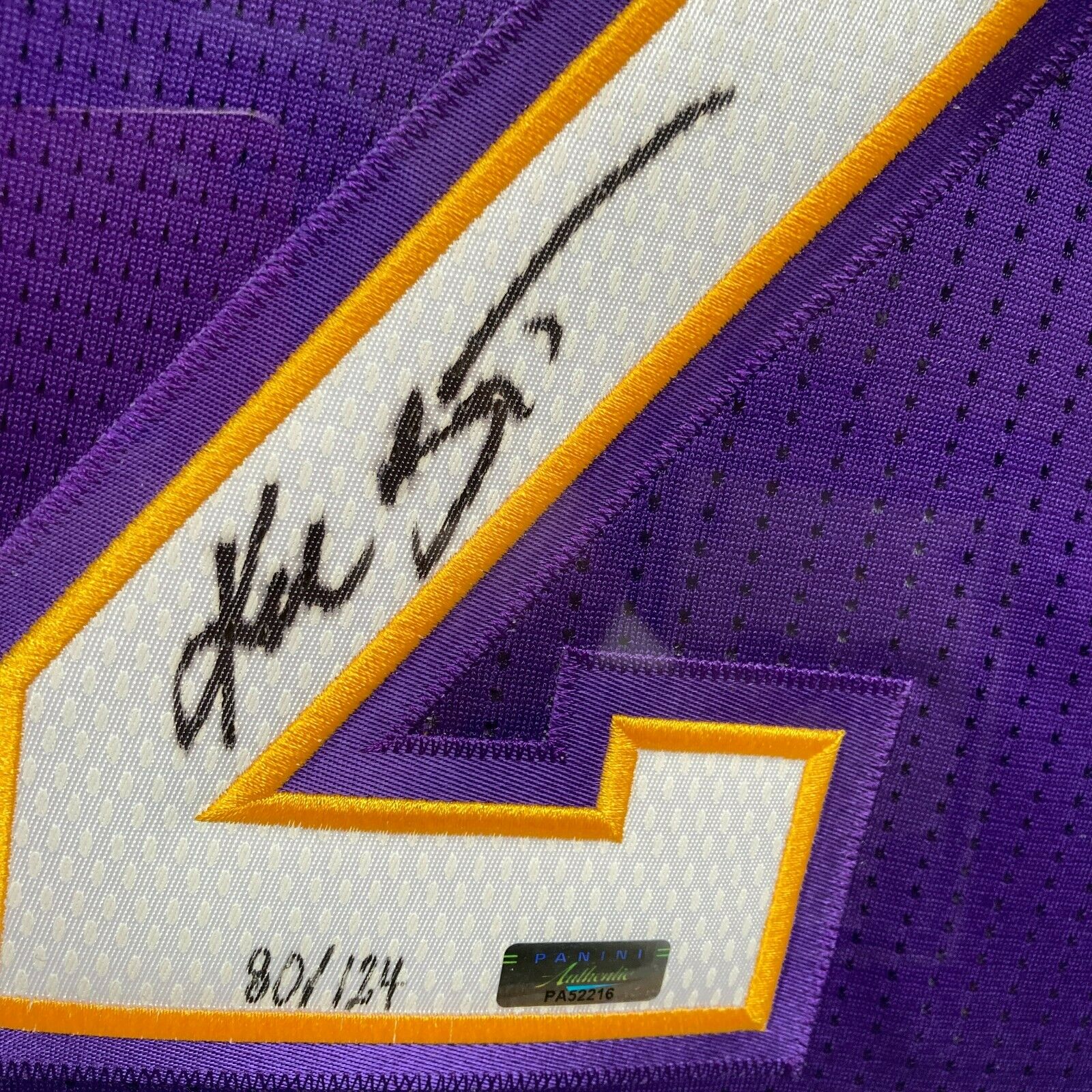Kobe Bryant Mamba Out Signed #24 Authentic Los Angeles Lakers Jersey  Panini