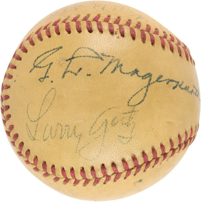 1947 World Series Game Used Baseball Bill McGowan Signed Yankees Dodgers PSA DNA