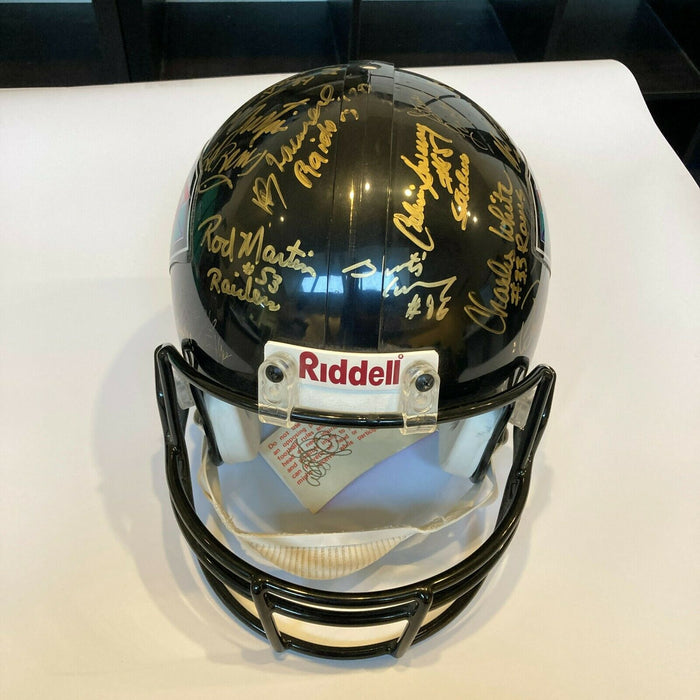 Hall Of Fame NFL 75th Anniversary Multi-Signed Full Size Football Helmet JSA COA