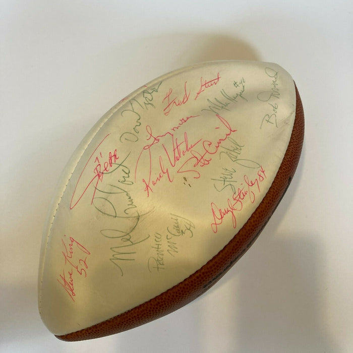 1976 New England Patriots Team Signed Autographed Football With JSA COA
