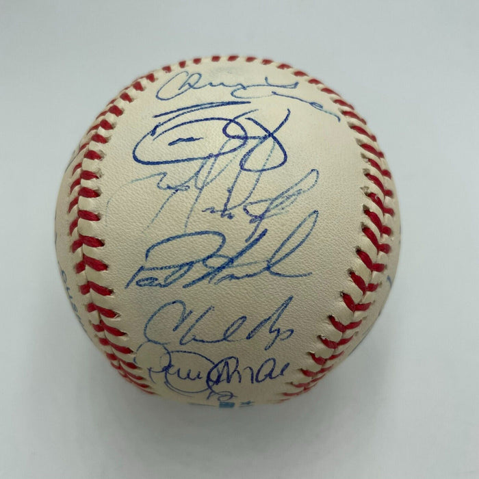 1999 Cleveland Indians Team Signed American League Baseball Jim Thome JSA COA