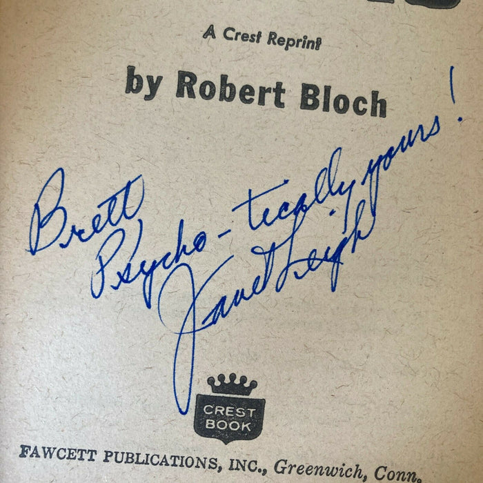 Janet Leigh Signed Autographed Vintage Psycho Book With JSA COA