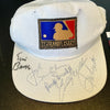 Ernie Banks Billy Williams Ron Santo Chicago Cubs Legends Signed Hat JSA COA