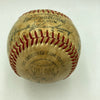 1951 Montreal Royals Dodgers Team Signed Game Used Baseball Tommy Lasorda