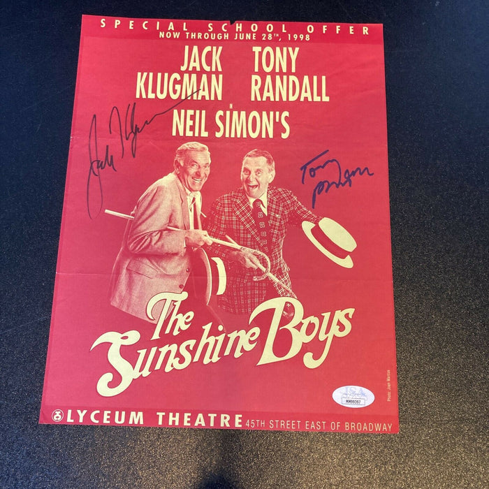 Jack Klugman & Tony Randall The Odd Couple Signed Autographed Photo With JSA COA